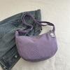 New Candy Color Waffle Art Student Versatile Simple Daily Women's Shoulder Crossbody Bag