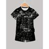 Boys' Stylish 3D Printed Casual Pullover Short-Sleeve Shorts Set Outdoor  Shorts Outfit for Boys Outdoor