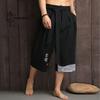 Traditional Pants Men Asian Clothing Bath Pant Casual Loose Male Japan Style Yukata Trousers Linen Cropped Pants