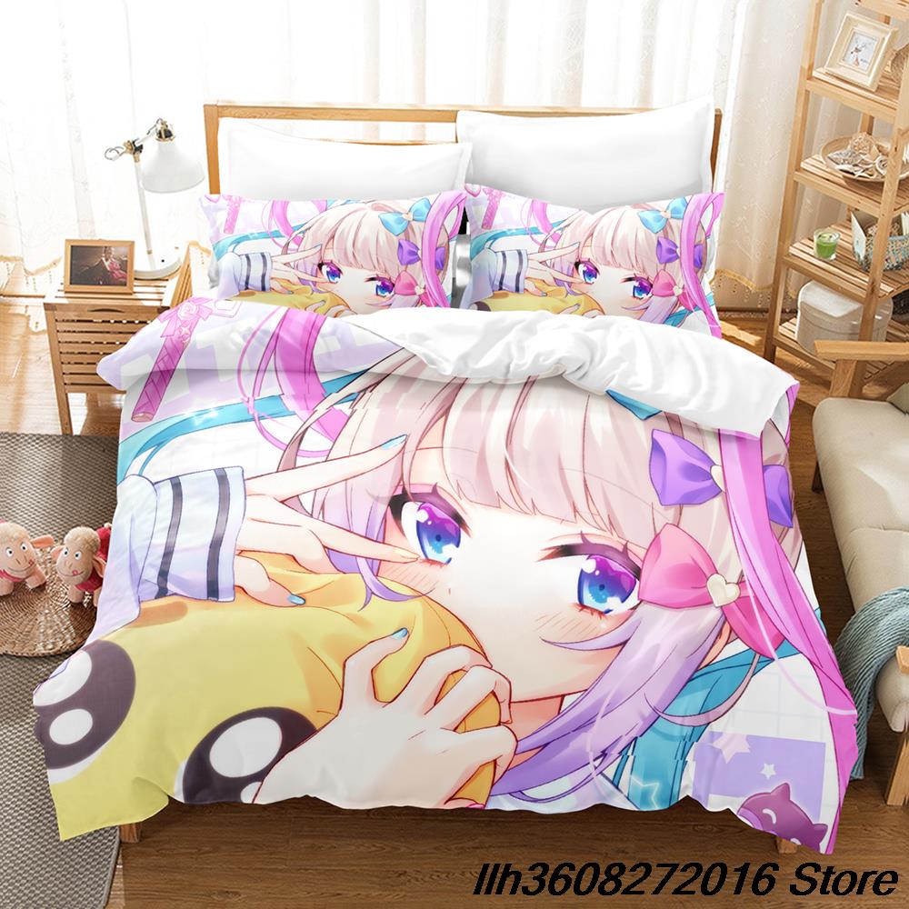 NEDY GIRL OVERDOSE Beding Set Single Twin Ful Quen King-Sized Dimensionsd Dimensions Bed Linen Set Adult People Kid Bedrom Thre-piece Suits Anime