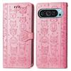 For Google Pixel 10 Pro XL/9 Pro XL Case Leather Wallet Flip Phone Cover Cute Cat Dog Pattern