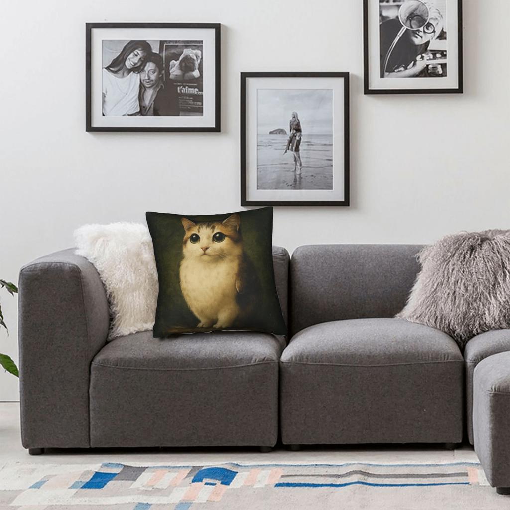 Federa Cuscino Meme Gatto Meowl Gufo Famoso su Internet Quadrata Moderna per Divano Letto Soggiorno