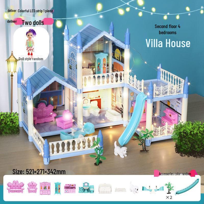 DIY Princess Dollhouse Castle Villa for Girls