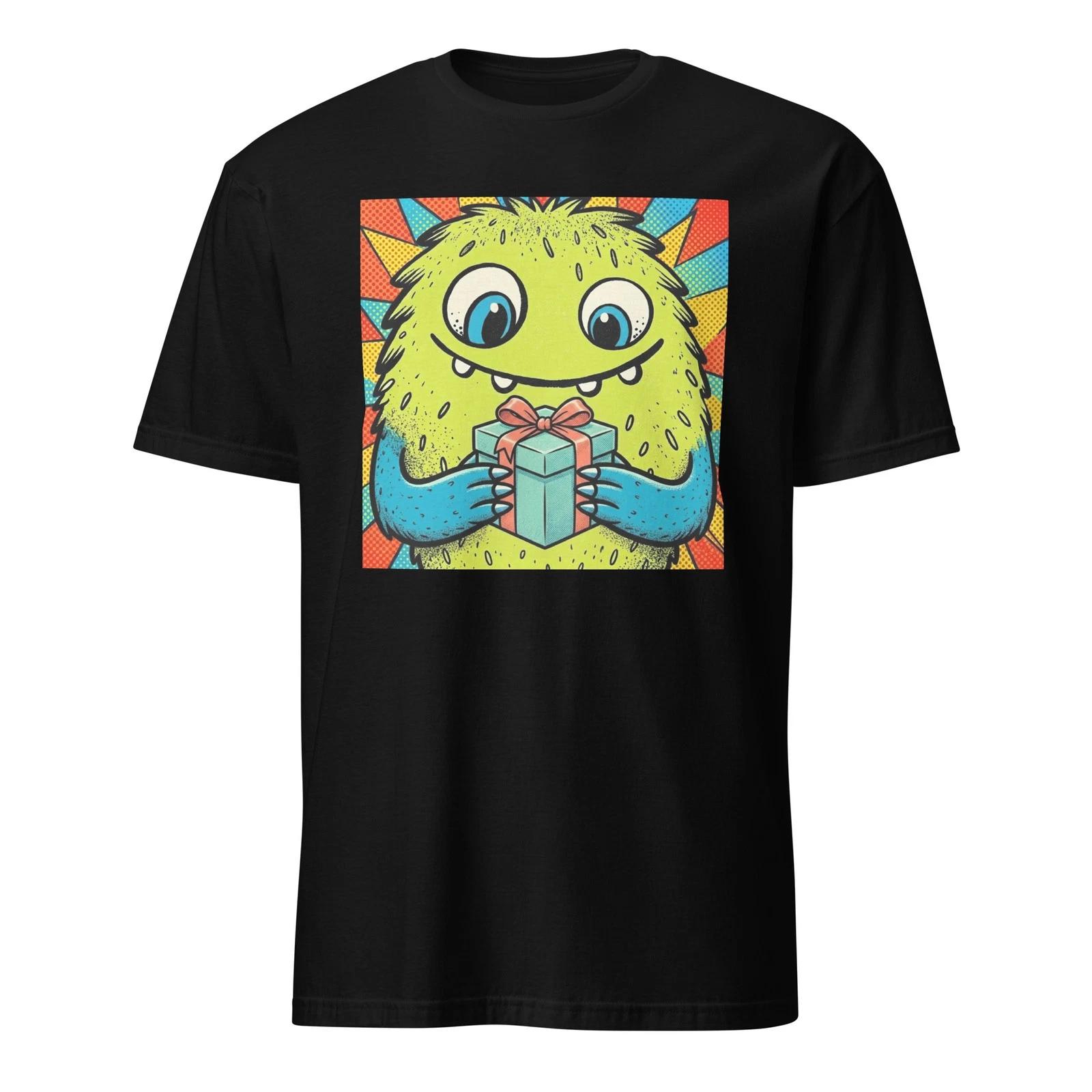 Cute Monster Gift T-Shirt Retro Pop Art Graphic Tee Funny Birthday Cartoon TT-Shirt 4XL