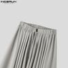 INCERUN Men Pleated Front Cut Out Pantskirts Casual Layers Skirt Kilts