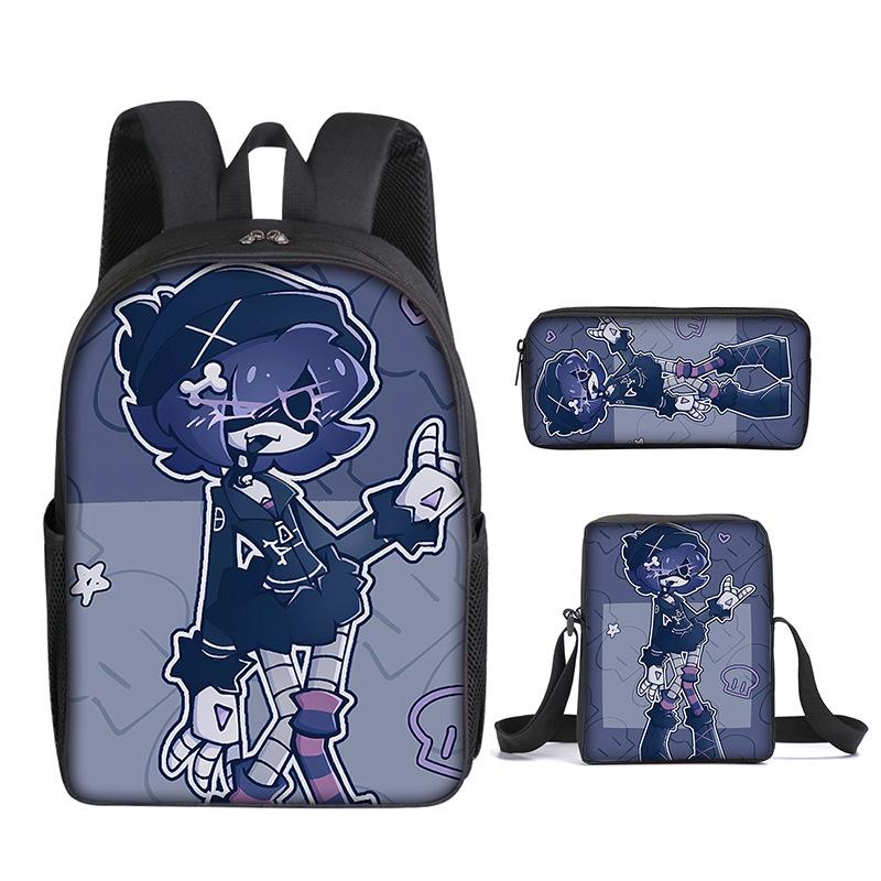 Droni Killer Novità Classici Stampa 3D Set da 3 pezzi Zaino Scolastico per Studenti Zaino per Laptop Zaino a Spalla Inclinata Astuccio