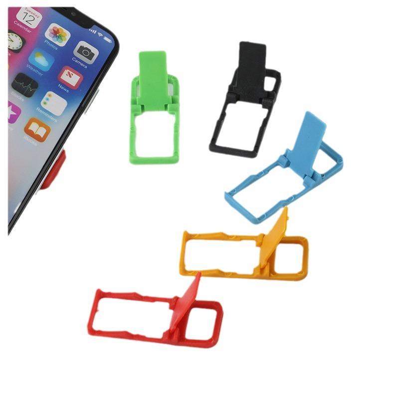 Foldable Plastic Phone Stand, Universal Desktop Holder Lay Flat чёрный