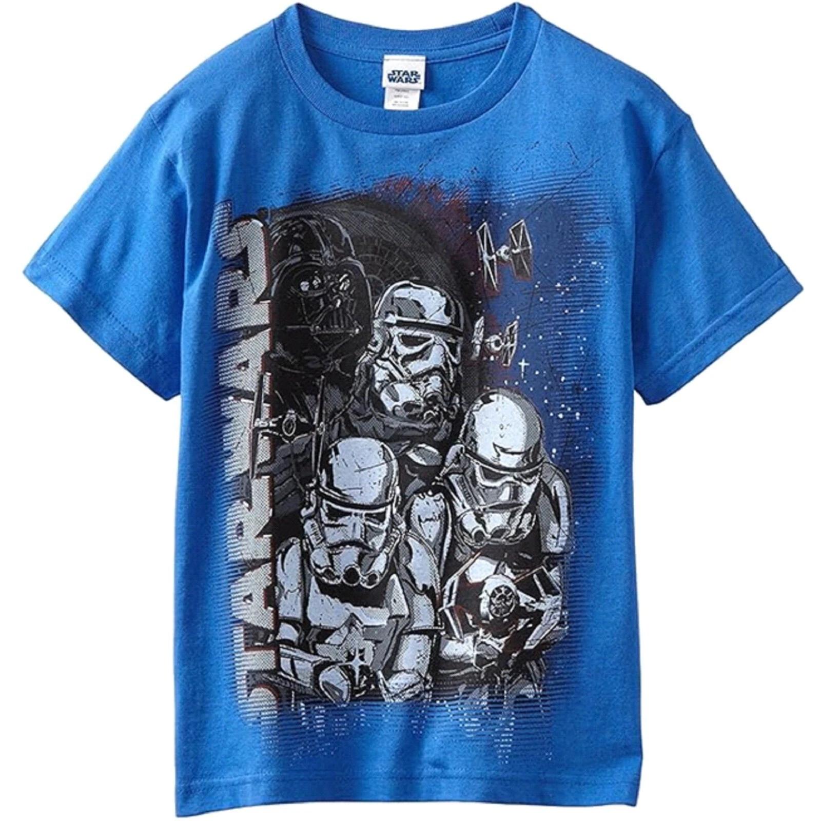 Star Wars Big Boys Black Opps Stormtroopers Royal Blue T-shirt NEW 120