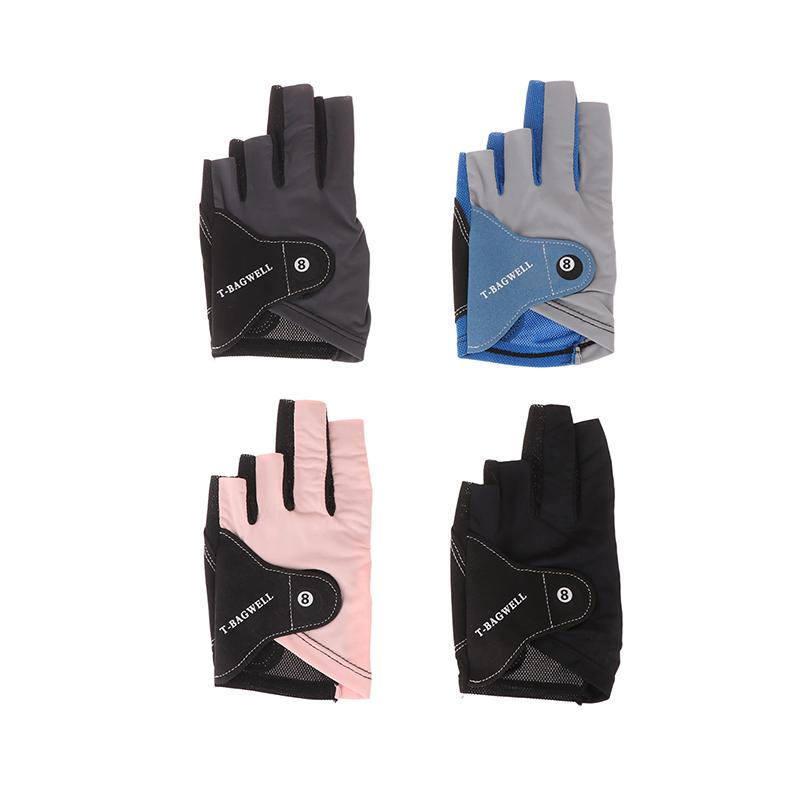 One-Piece Professional Billiards Gloves With Three-Finger Left-Hand Men'S Ice Silk Breathable Professional Billiards Gloves