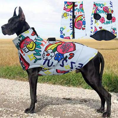 Giacca impermeabile alla moda per cani di grossa taglia, autunno inverno, cappotto per animali domestici con fibbia di trazione, doberman pinscher golden retriever, giacche da esterno
