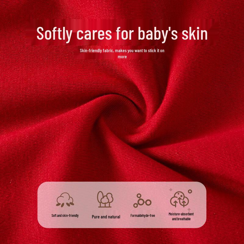 Xiyuan Baby Celebration Red Long-Sleeve Jumpsuit