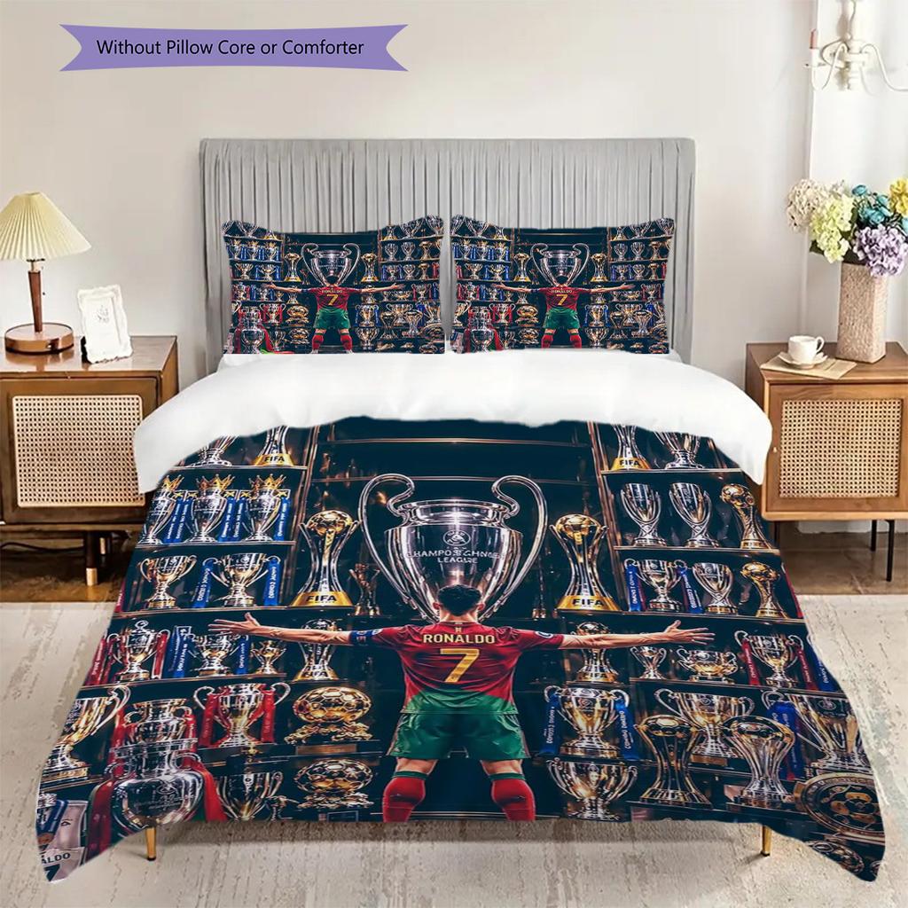 Cristiano Ronaldo Champions Legacy Glory Triumph Threepiece Set Without Core 1 Duvet Cover 2 Pillowcase Without Core Duvet Cover And Pillowcase