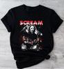 Scream Vintage Halloween Vintage Vtipný Ghostface Strašidelné Darčeky Fanúšik Unisex Tričko Unisex Tričko