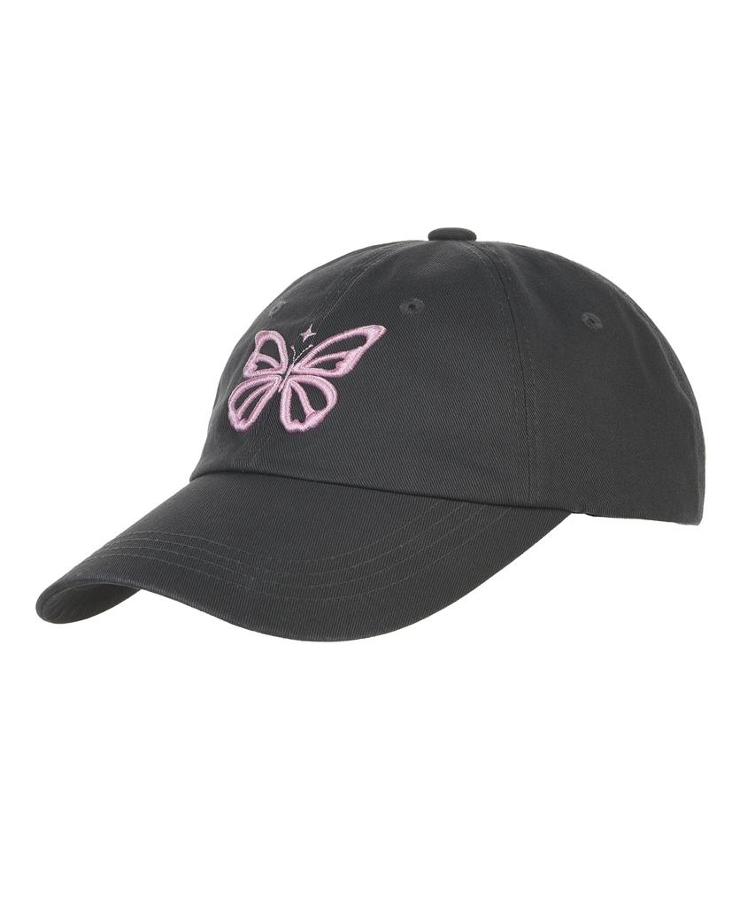 Nigaennikol Vintage Butterfly Blink Ball Cap_Charcoal