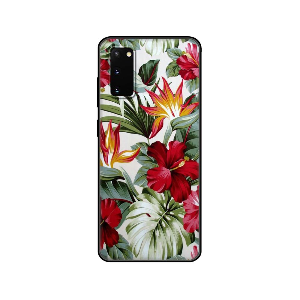 

Черный чехол из ТПУ для Samsung Galaxy S20 /S20 PLUS/S20 ultra/S20+ /S20FE задняя крышка Красная бабочка на розах цветок Прозрачный Samsung S20 FE