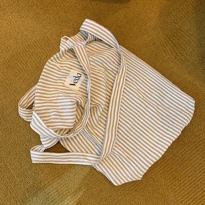 Veda Stripe Bag_Beige