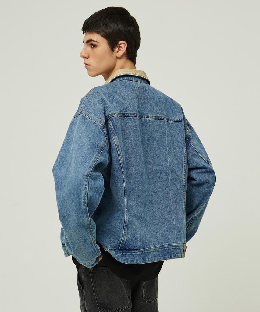 Magoodgan Trucker 5111 Fade Wash Semi-Overfit Medium Indigo Denim Jacket
