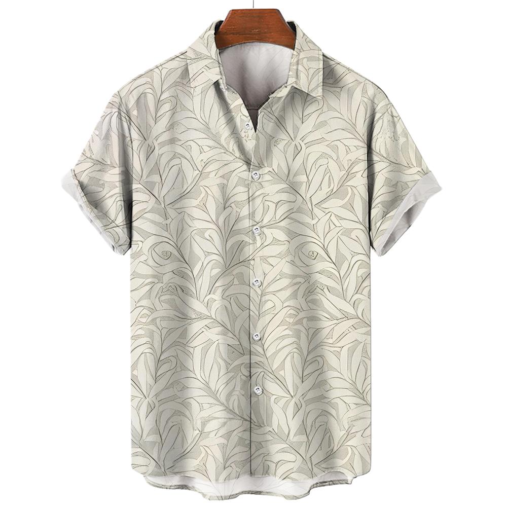 Floral Shirts Men's Summer Hawaiian Clothing Short Sleeve Tops Loose Holiday Seaside Social Lapel 3D Print Shirt 2026 Vintage