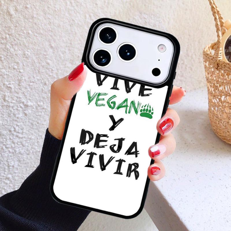 VEGAN QUOTES LOVE VEGGIE Phone Case For iPhone 17 Air 16 15 14 13 12 11 Pro Max Plus