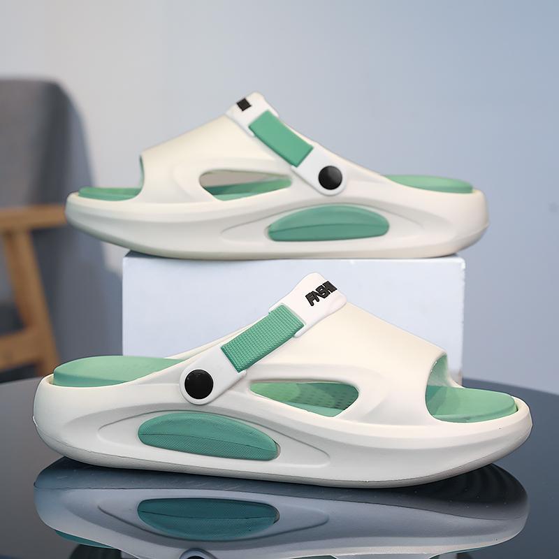 

Летние новые мужские сандалии для отдыха на открытом воздухе, тапочки, пляжные удобные мягкие сабо, мужская повседневная обувь, нескользящая садовая обувь, мужские пляжные сандалии 40-41