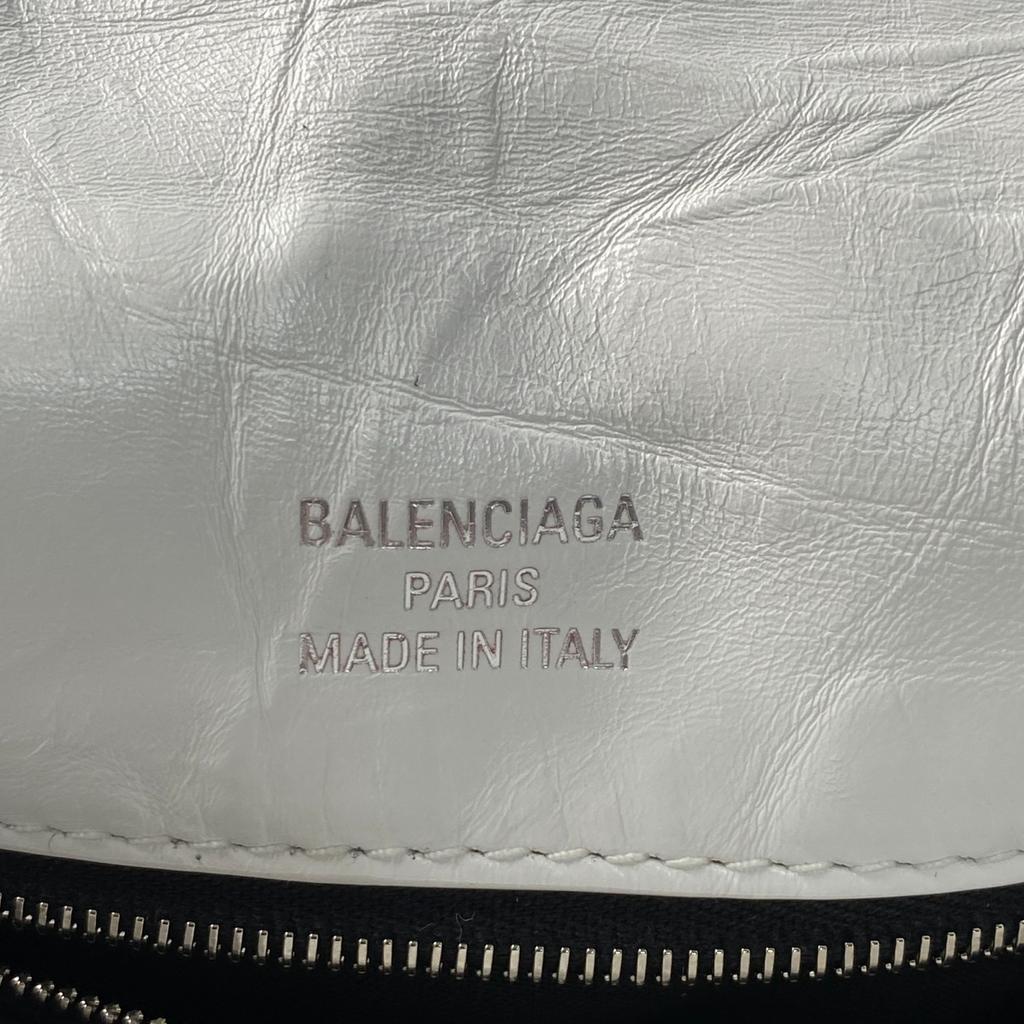 Gebrauchte BALENCIAGA Handtasche weiß/Silber Gummi Damen