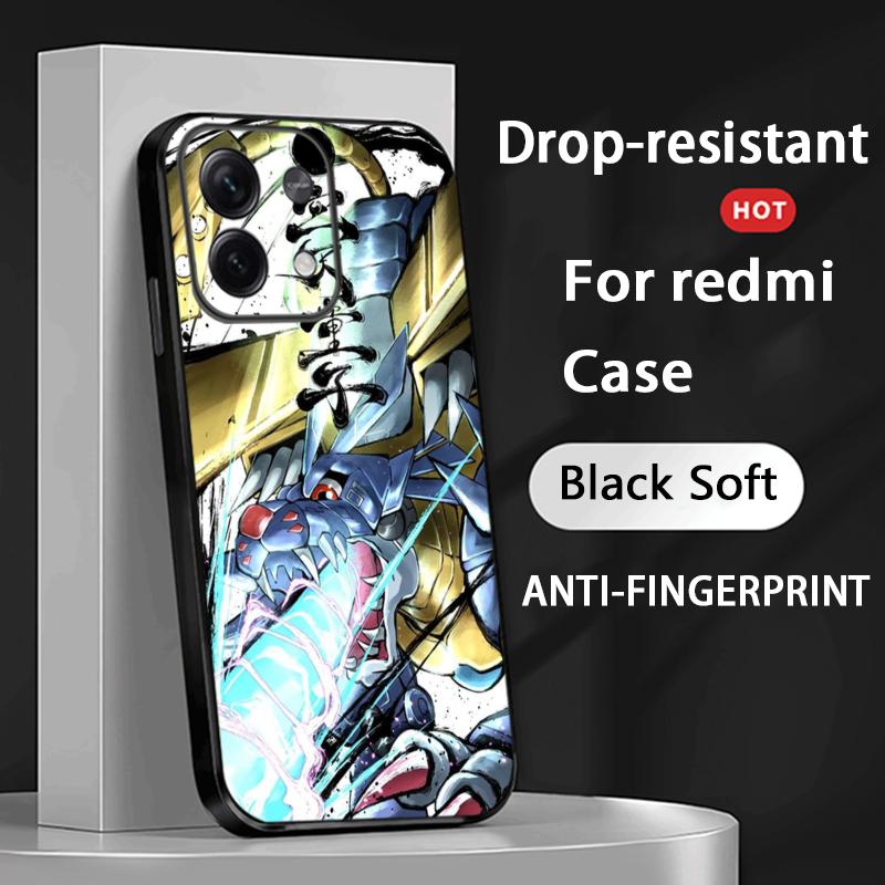 

Classic Anime digimon japan art poster Phone Case For Redmi Note 14 13 12 11 Pro Plus S 5G 14C A3 Soft Black Phone Cover Redmi Note 11 Pro 4G