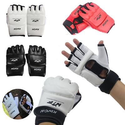 Neue Half Finger Kampf Boxhandschuhe Mitts Sanda Karate Sandsack TKD Schutz Für Boxeo MMA Muay Thai Kick Boxen