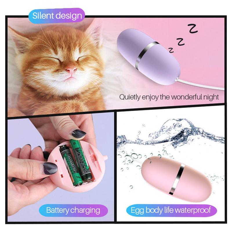 Powerful Bullet Vibrator 7 Frequencies Vibration G-spot Massager Wired Remote Control Vibrators