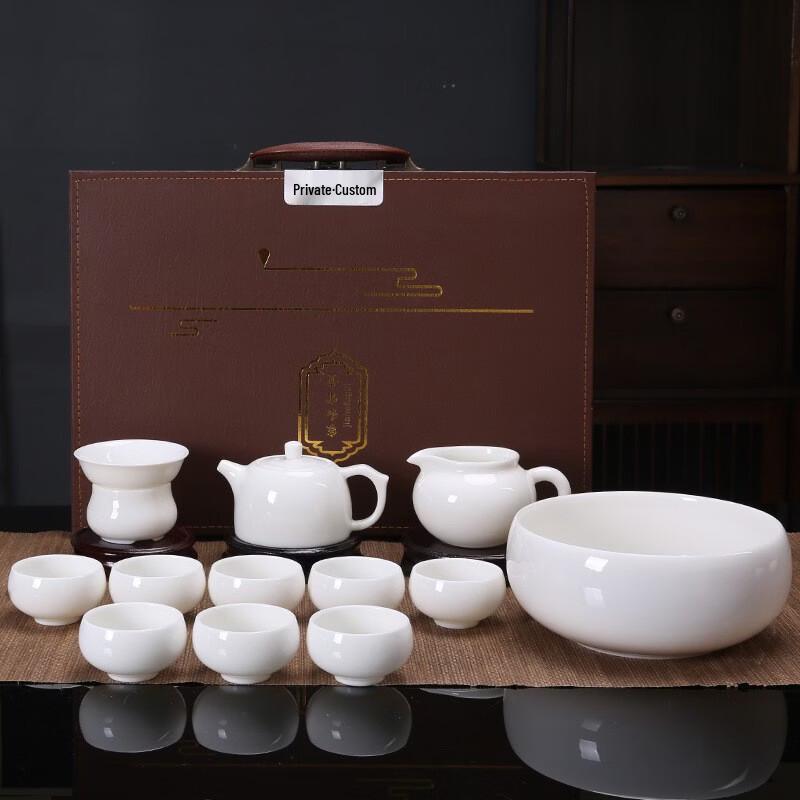 Premium White Porcelain Kung Fu Tea Set