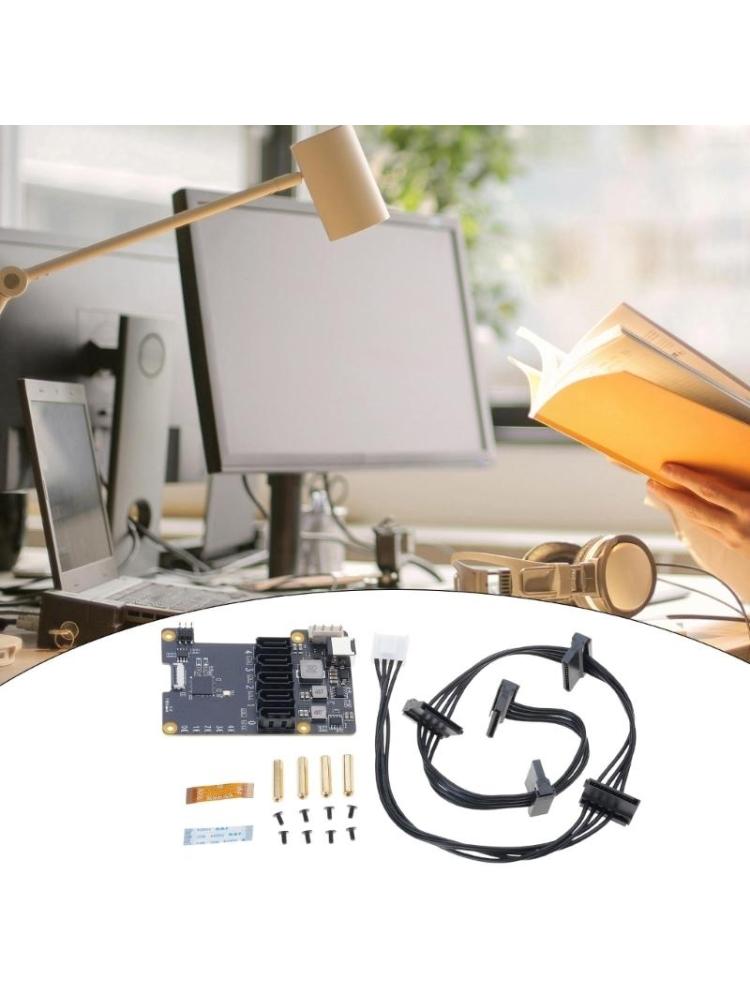 X1009 PCIe To 5-port Expansion Board For RPi 5 5B SATA3.0 Interfaces Fast 5Gbps Data Transfer