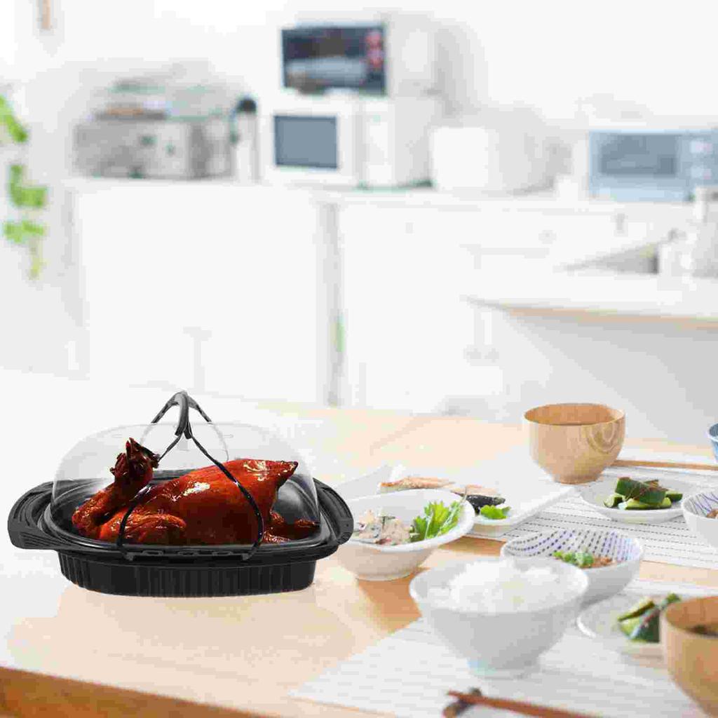 10 Pcs Packing Boxes Roast Packaging Wrapping for Restaurant Food Convenient Containers Plastic