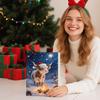 Christmas 24day Advent Calendar With Acrylic Cow Ornament For Holiday Gift Giving