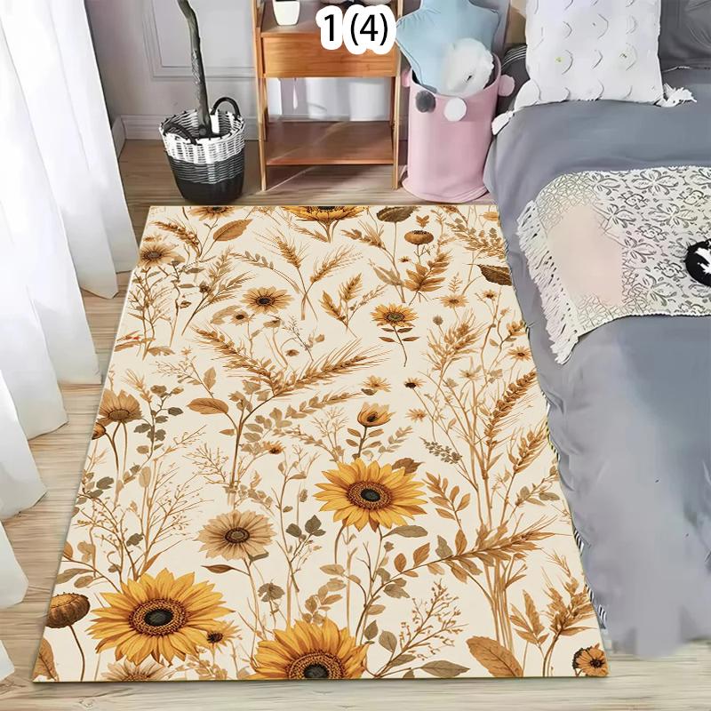 Fall Maple Leaf Entrance Doormat Decor Carpet for Living Room Autumn Harvest Bathroom Non-slip Floormat Thanksgiving Decorations