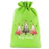 8pcs Christmas Linen Drawstring Bags for Children Christmas Apple Bags Christmas Eve Drawstring Gift Bags