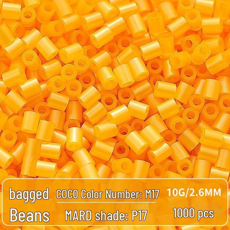 Clear Puzzled Beans Special Color Refill Pack, Black & White, 2.6mm Handmade DIY Fuse Beads Toy Set