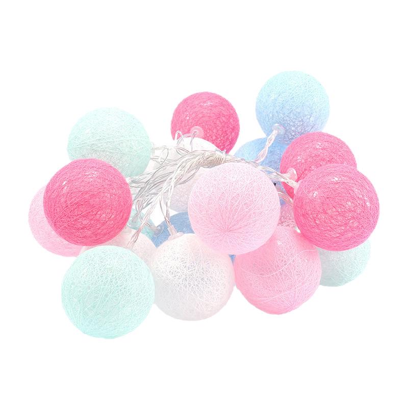 LED Cotton Ball Fairy Lights - Christmas & Bedroom Decor