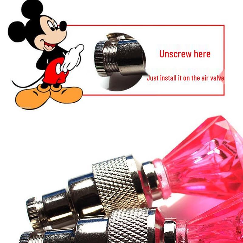 Colorful LED Bicycle Wheel Valve Light