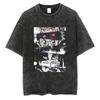 New Anime Hunter X Hunter Printed Tshirt Mens and Womens Washed Tshirt High Quality Vintage Cotton Tshirt Harajuku Top