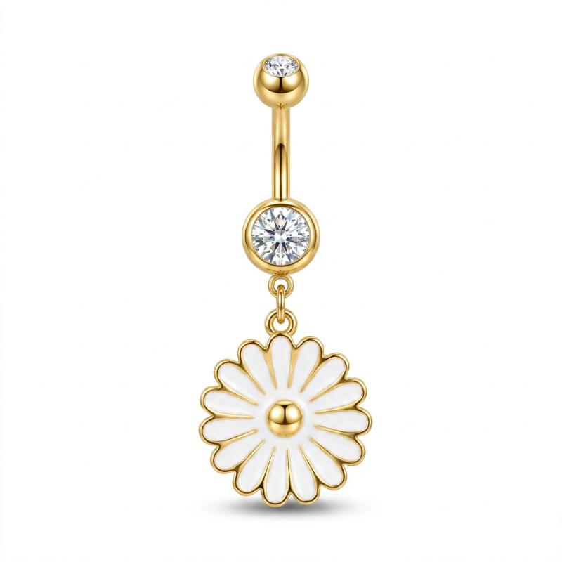 Stainless Steel Dangle Belly Button Rings Cat Sun Skull Navel Piercing Jewelry Women Trendy Cz Crystal Ombligo Body Piercing