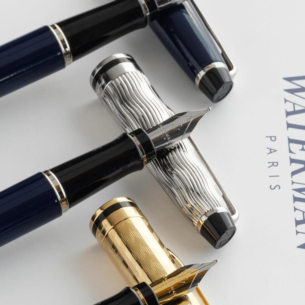 WATERMAN Expert Essential Blue CT Fountain Fine Gift Premium Officially Product Number 2214317 Pen, Nib, Boxed, Quality, Imported,