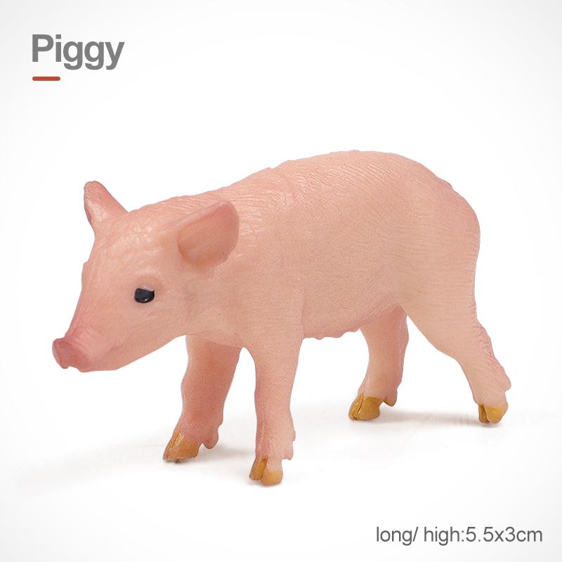 Simulation Farm Animals Poultry Cow Pig Dog Chicken Duck Goose Cub Figurines Model Action Figures Educational Toy For Kids