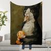 Illustration Blanket Throw Painting Super Cosy Oil Plush Pet Living Room Sofa Couch Childish Birthday Gifts