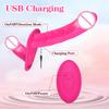 Wearable Double Vibrators Strap On Dildo Panties for Lesbian G Spot Massager Couples Adult Sex Toys