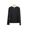 Warren Hailong Casual Black & White Cotton Round Neck Stretch Long Sleeve Base Layer Tee LST033