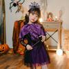 Halloween Children's Costume Purple Witch Costume Witch Dress Cloak Shawl Vampire Girl Show Costume