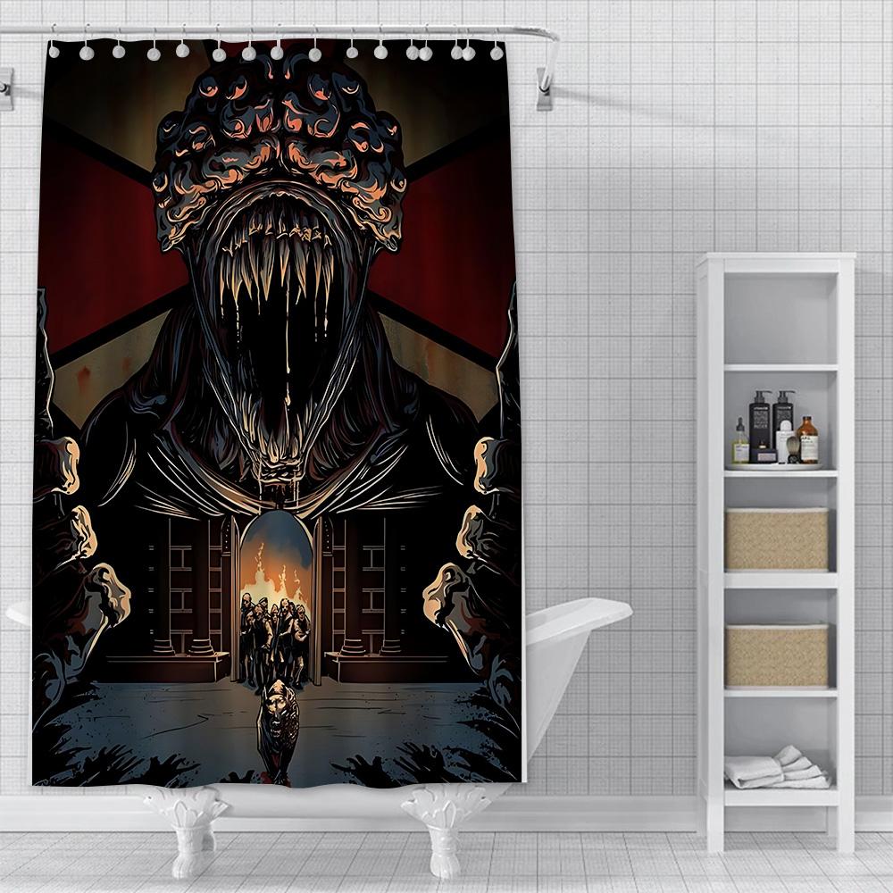Shower Residents Evil Curtain Waterproof Polyester Fabric Paint Colorful Bath Curtains Home Bathroom Decor Curtain With Hook