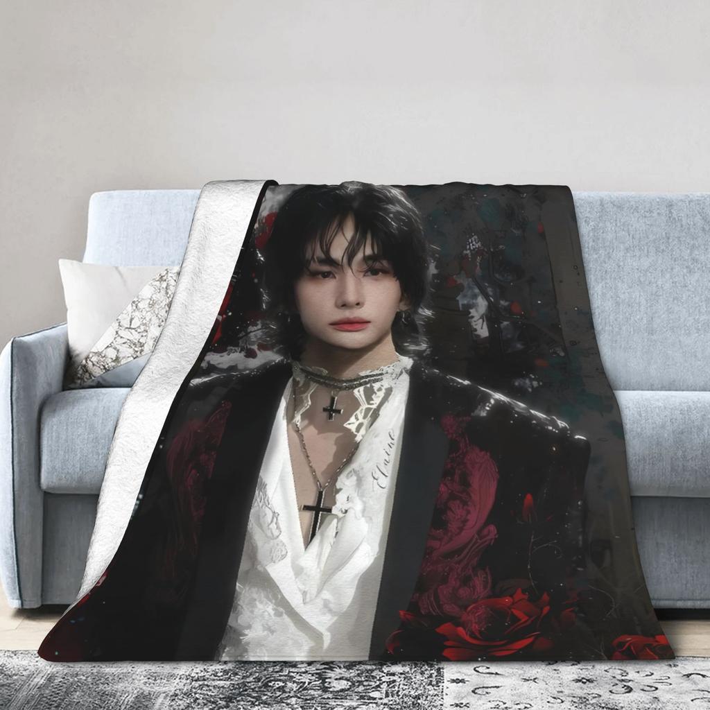KPOP-Like-Stray-K-Kids Plush Blanket Kids Adult Flannel Throw Blanket For Bedroom Soft Bedspread Birthday Gift