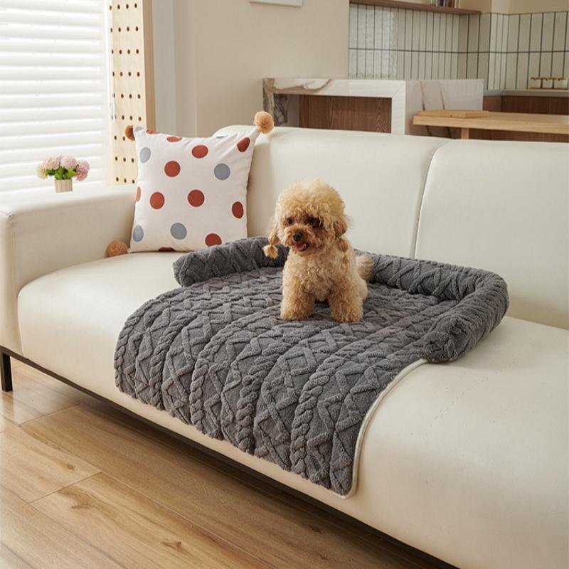 Gruba Pluszowa Sofa Kanapa Pokrowiec na Legowisko dla Psa Zmywalny Zdejmowany Pokrowiec Miękka Mata dla Zwierząt Małe Zwierzęta Wytrzymały Koc Dom Podróżny i Wewnątrz