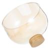 Glass Cake Stand with Dome Cover and Solid Wood Base Perfect for Wedding Dessert Table Fruit Display Party Accessory Elegant