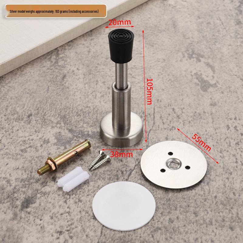 Thickened Stainless Steel Silent Door Stopper with Hydraulic Buffer